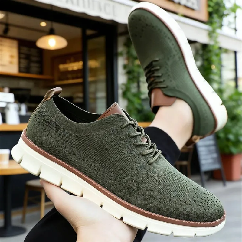 Fashion Men's Casual Shoes Breathable Minimalist Shock-Absorbing Lace-Up Walking Shoes Comfortable Casual Travel Sneakers Men — image 11