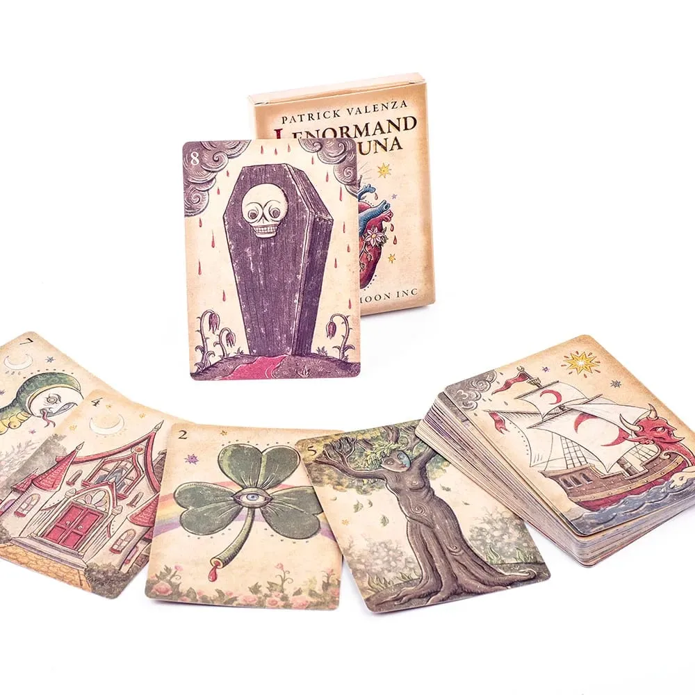 36Pcs Lenormand Della Luna Dek Tarot Kad Meja Permainan Kumpulan Untuk Parti Prapengiktirafan & Divinatio Set Oracle 7.3*10.2sm