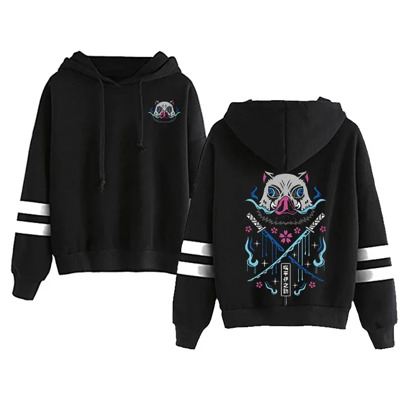 Inosuke anime hoodies das mulheres dos homens kimetsu não yaiba kawaii manga sweatshirts gótico harajuku com capuz pulôver casual streetwear — image 15