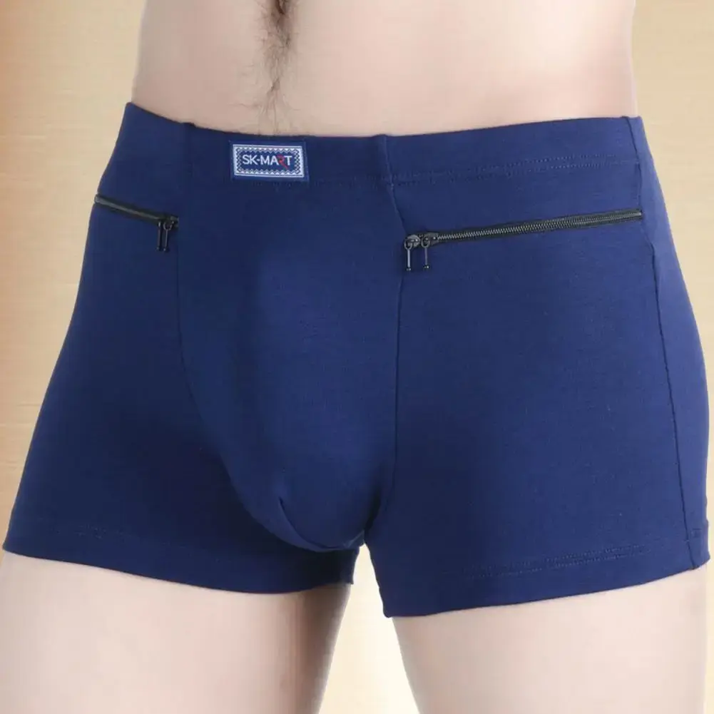 Bolsos masculinos roupa interior anti-roubo cuecas boxer sem costura elástica calcinha masculina de algodão u-bump shorts masculinos roupa diária — image 6