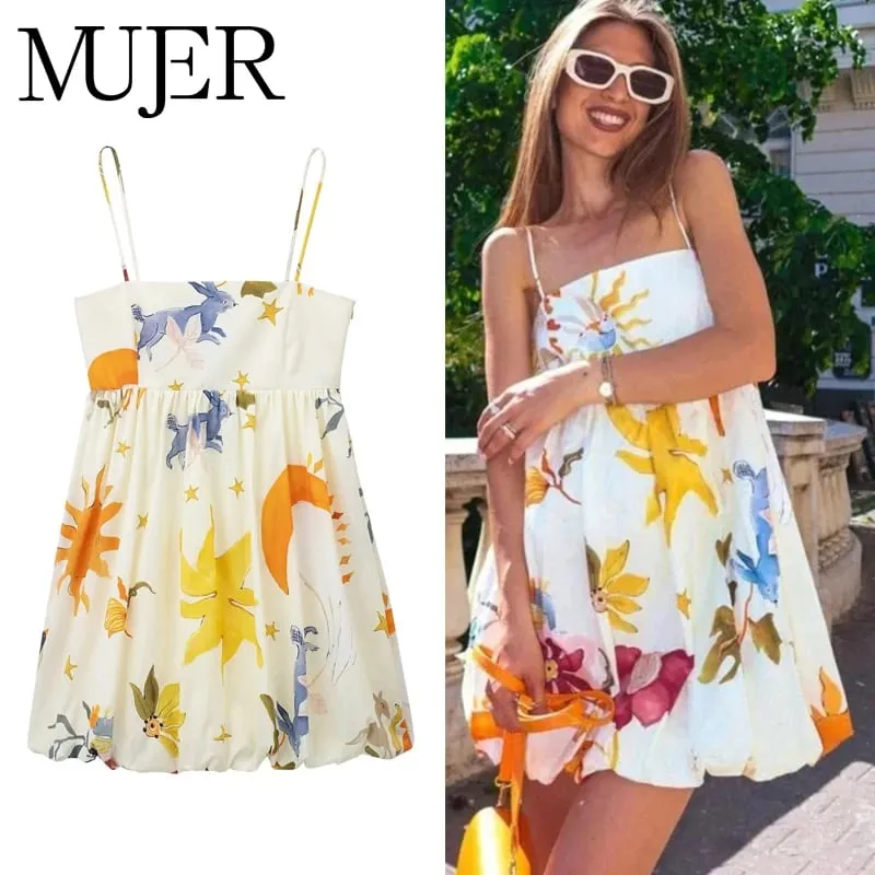 Print Slip Miniklänning Kvinnor Ärmlös Sommarklänning Kvinna 2025 Ruched Sundress Vestidos Rygglösa Korta Klänningar för Kvinnor — image 2