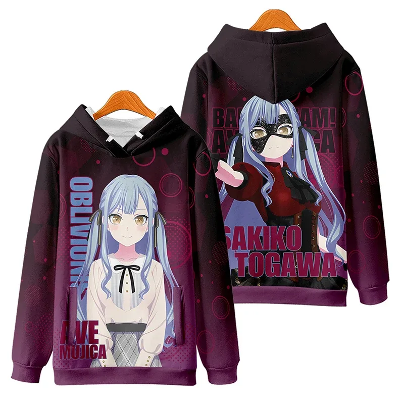 BanG Dream Ave Mujica Cosplay 3D Men's Hoodies Fashion Long Sleeve Anime Sweatshirt Outdoor Party Holiday Tracksuit Y2k Pullover — image 7