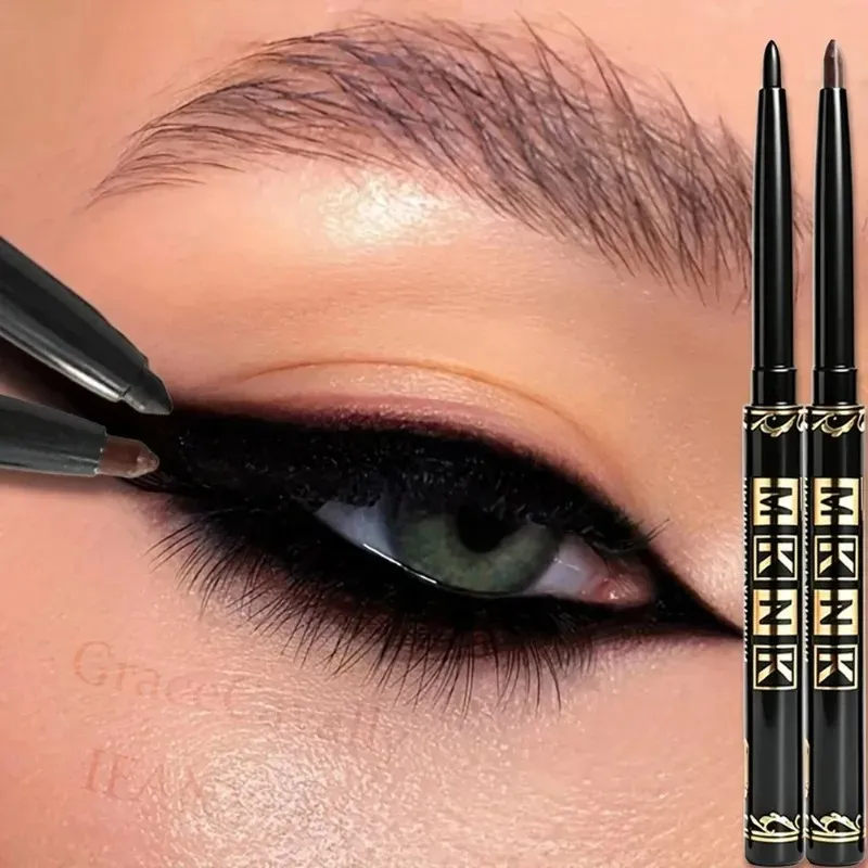 1-12pcs Waterproof Black Eyeliner Pencil Smudge-Proof Easy Twist Application Eye Gel for Beginner-Friendly Bold Punk Eye Makeup — image 3