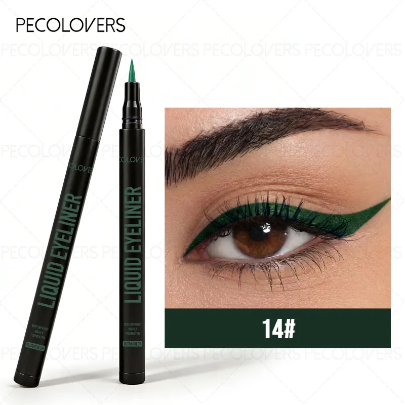 1 Pc Smooth Glide Liquid Eyeliner Pen - Waterproof Long-lasting Ultra-Fine Tip Water Eye Liner Pen Precision Slide Smudge-Proof