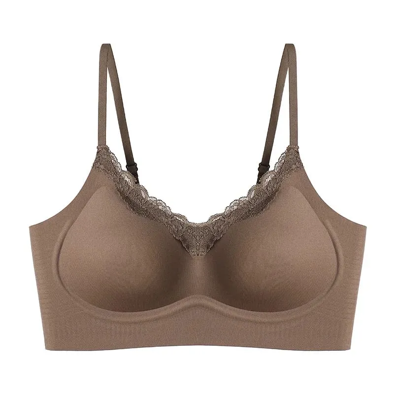 Women's lingerie for small busts enhancing and enlarging the appearance of flat chest thickened seamless design gathering sid