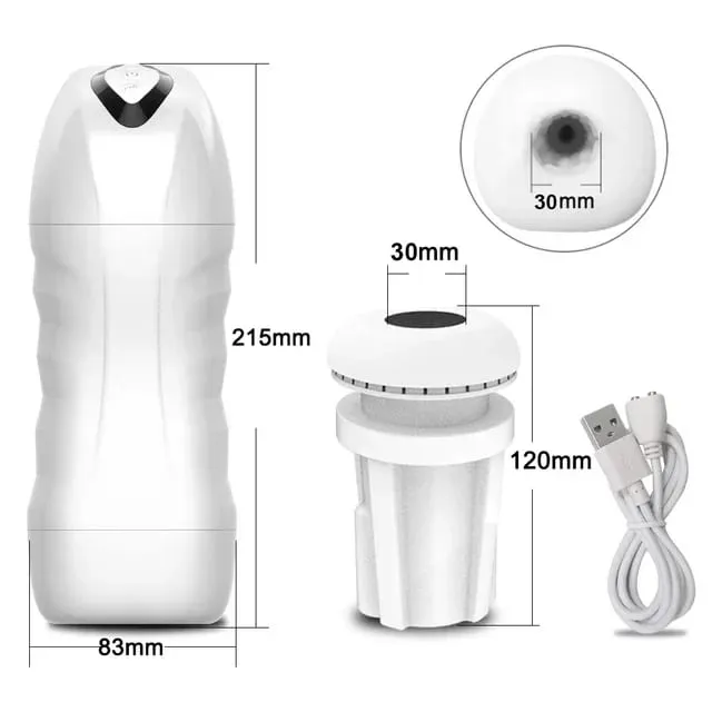 Automatic Male Masturbator Powerful Vibration Blowjob Sucking Machine Silicone Masturbation Cup Adult Supplies Sex Toy for Men — image 8