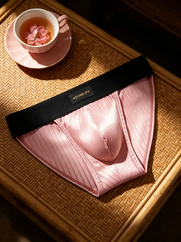 Cuecas masculinas listradas brilhantes triangulares, cuecas frontais com protuberância, sexy, cintura baixa, slim fit, cuecas diárias masculinas dp915 — image 14