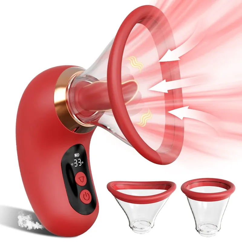 Tongue Licking Vacuum Sucking Vibrator for Women Clit Sucker Nipples Breast Massager Removable Cup Female Masturbation Sex Toy — image 8