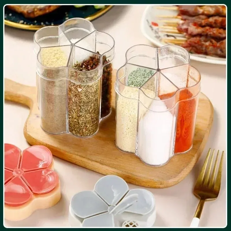 1 pçs tempero jar recipiente de plástico garrafa tempero organizador tempero acampamento ao ar livre seasonins recipientes cozinha gadget conjuntos — image 3