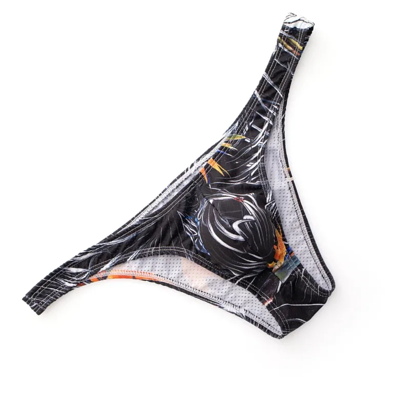 Naka-print na Brief Panlalaking Panloob Sexy Slip Hombre Bikini Briefs Man U Convex Underpants Cuecas Calzoncillos Mesh Mens Lingerie — image 5