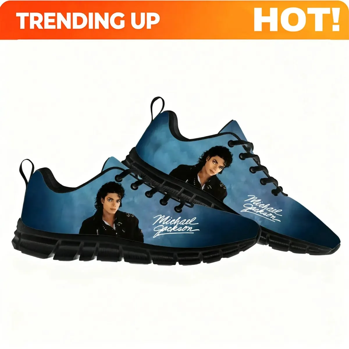 Michael Jackson Dance Singer Sports Shoes Mens Womens Teenager Sneakers Lightweight Casual Hiking Sneaker Custom Built Shoe — image 1