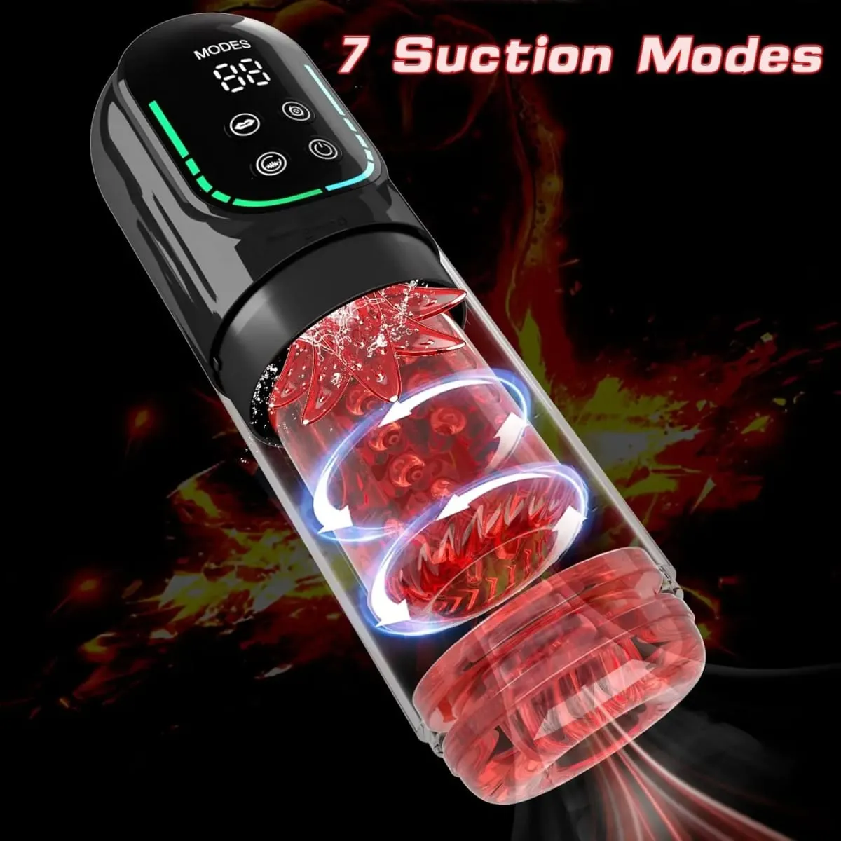 Automatisk sexleksak för män för män Ficka fitta Vakuum Sug Stötkraft Rotation Vibration Realistisk Stroker Cup-enhet — image 5