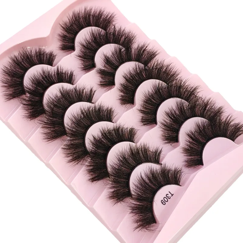 Fluffy Lashes Mink False EyelashesThick Cat Eye Makeup Long Natural Volume 3d Eyelashes Extension Wholesale Mink Eyelashes — image 28