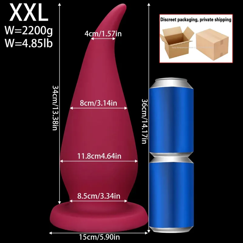 66cm Super Mahaba Malaki Anal Plug Malaking Makapal Butt Plugs Pagsasanay Anal Dilator Laruang Prostate Massager Pang-adultong Anal Sex Toy Para sa mga Babae Lalaki — image 12