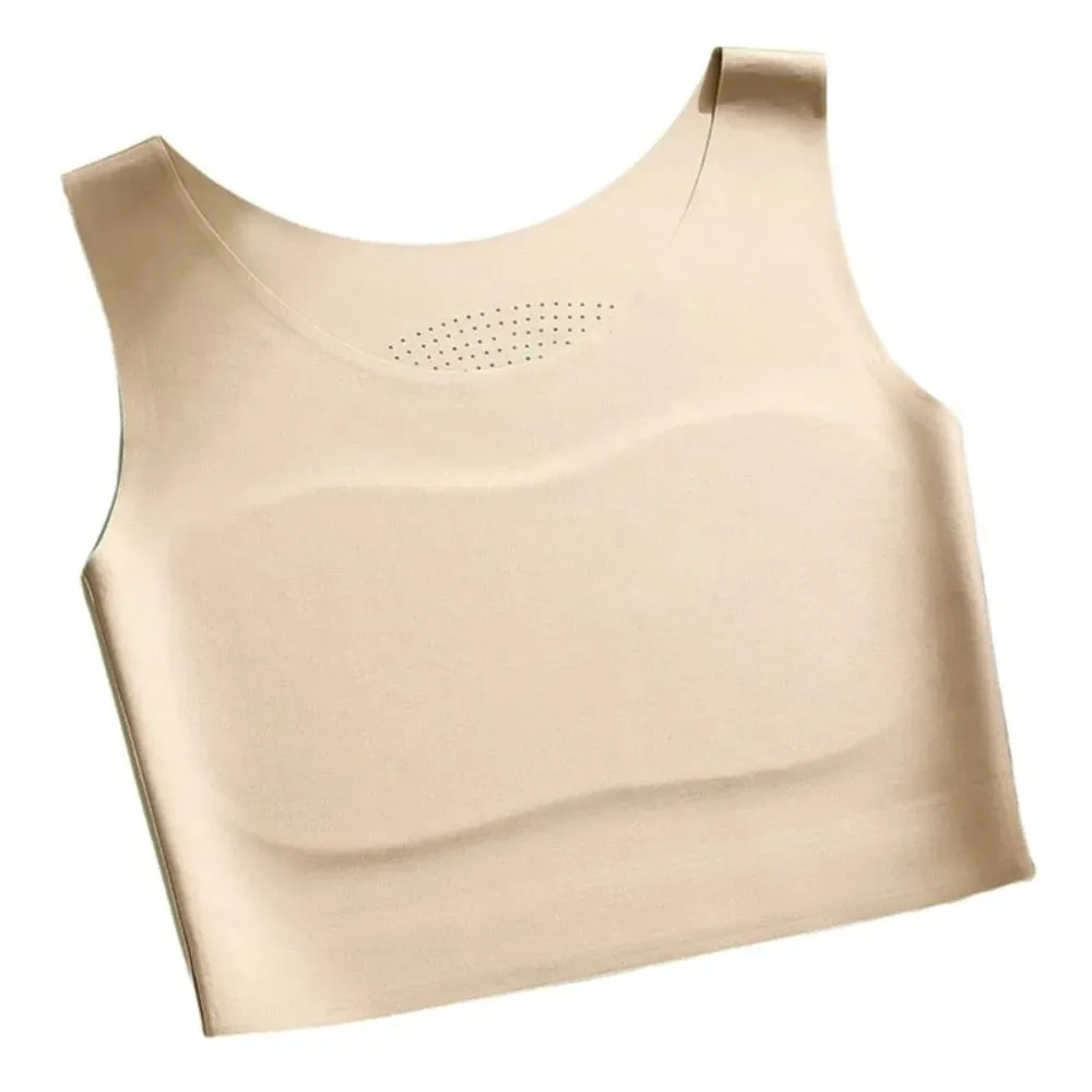 S/M/L/XL/XXL/XXXL/XXXXL Liquid Foundation Underwear Traceless Chest Binding U Neck Design Invisible Seamless Bra Fixed Cup — image 6