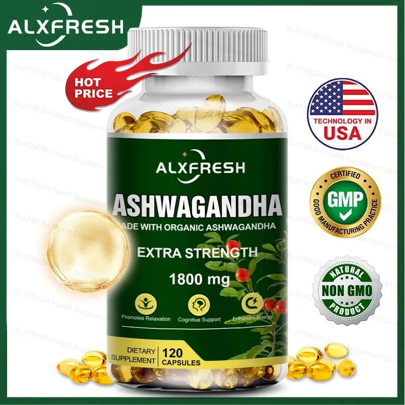 Original Ashwagandha Capsules High Potency Root Extract for Stress & Vitality Balance Hormones — image 2