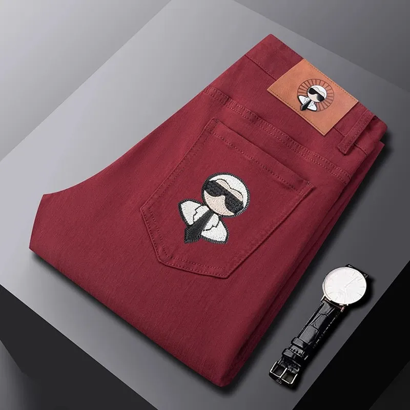 Fashion Men Jeans Stretch Straight Leg Casual Slim Fit Denim Pants Male Brand Luxury Design Business Classic Trousers — image 13