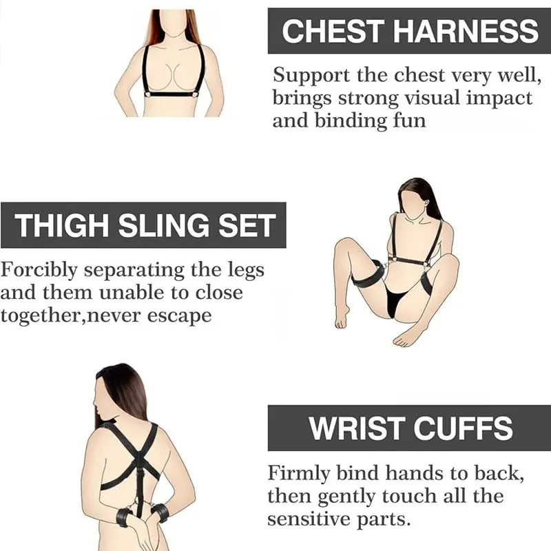 SM Adult Sex Toy Backhand Binding Apertural Plug Anal Hook Pagkaalipin Mga Laruan Bdsm Kit Alipin Pagkaalipin Posas Mag-asawa Bundle Game 18+ — image 4