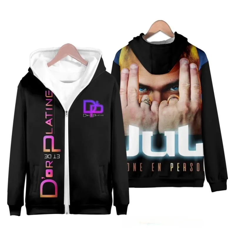 Rapper jul 3d impressão zíper hoodies das mulheres dos homens casual moletom com capuz com capuz agasalho de grandes dimensões pulôver homem casaco roupas — image 2