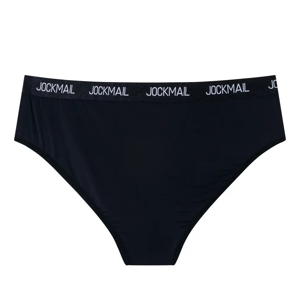 Jockmail Intimo da uomo Vita bassa Lettera sexy Sport traspirante Estate Slip in seta di ghiaccio Borsa grande in nylon Tinta unita Mutandine da uomo — image 36