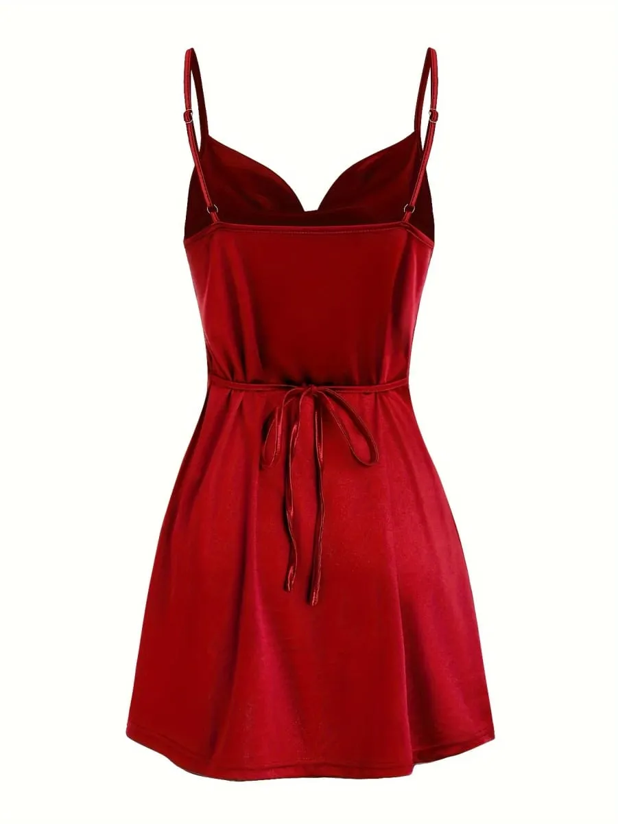 2024 Lady Va Voom Satin Höfthängselklänning dam — image 2