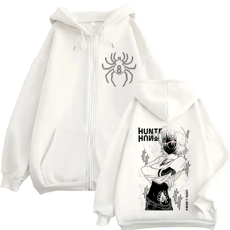 Anime Hunter X Hunter Spider Phantom Troupe Shizuku Zipper Hoodies Men Women Oversized Casual Zip Up Hooded Sweatshirts Jackets — image 7