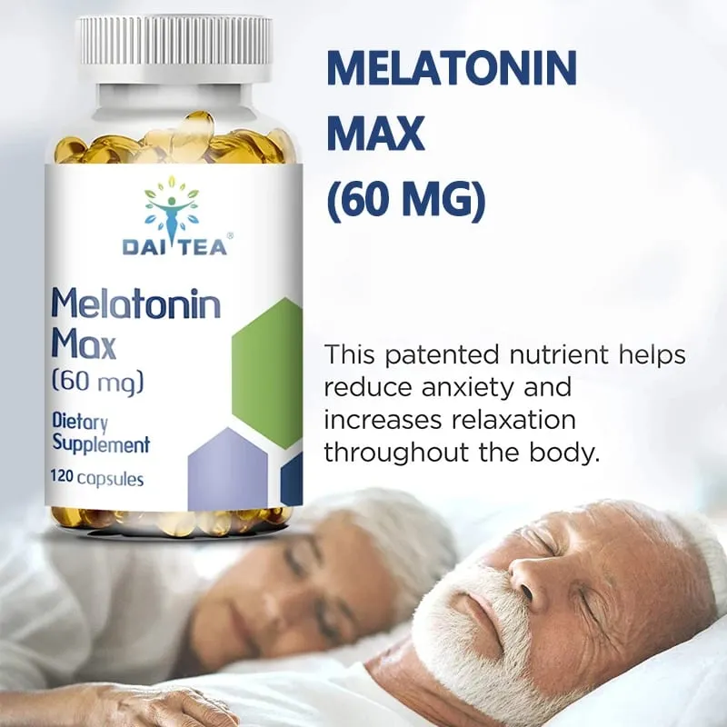 Melatonin Capsules Dietary Supplement - Relieve Insomnia Help Improve Sleep Quality Reduce Waking Time Help Deep Sleep — image 3