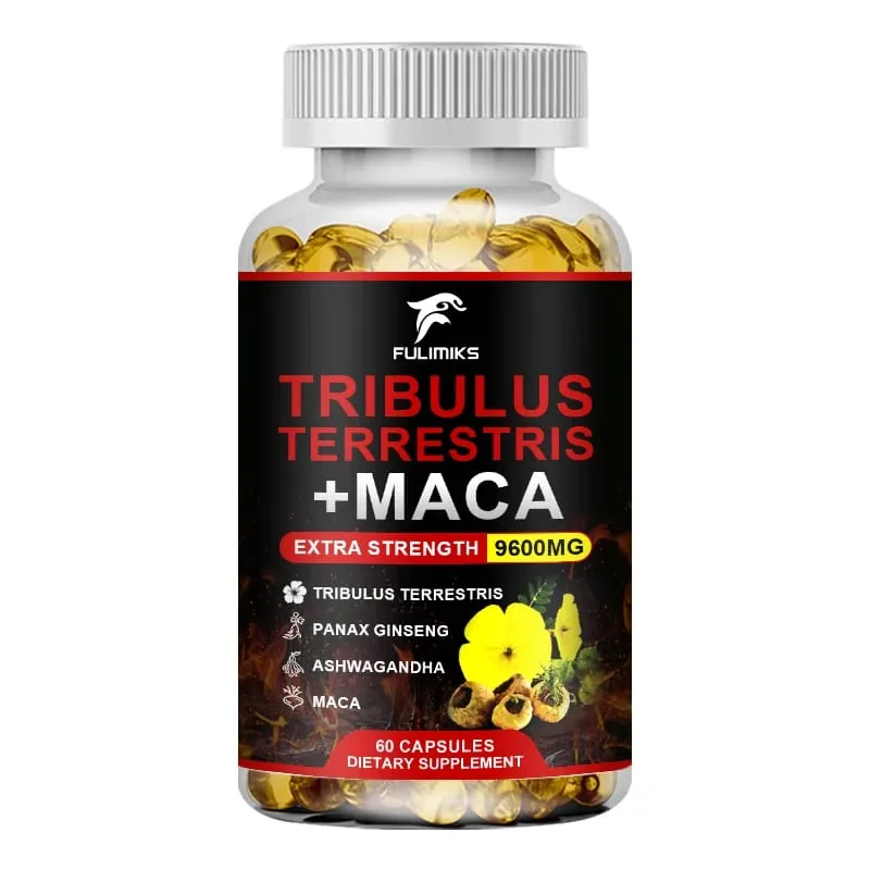 Tribulus Terrestris + Maca Capsules 9600MG with Ginseng & Ashwagandha Supports Energy Stamina & Muscle Performance