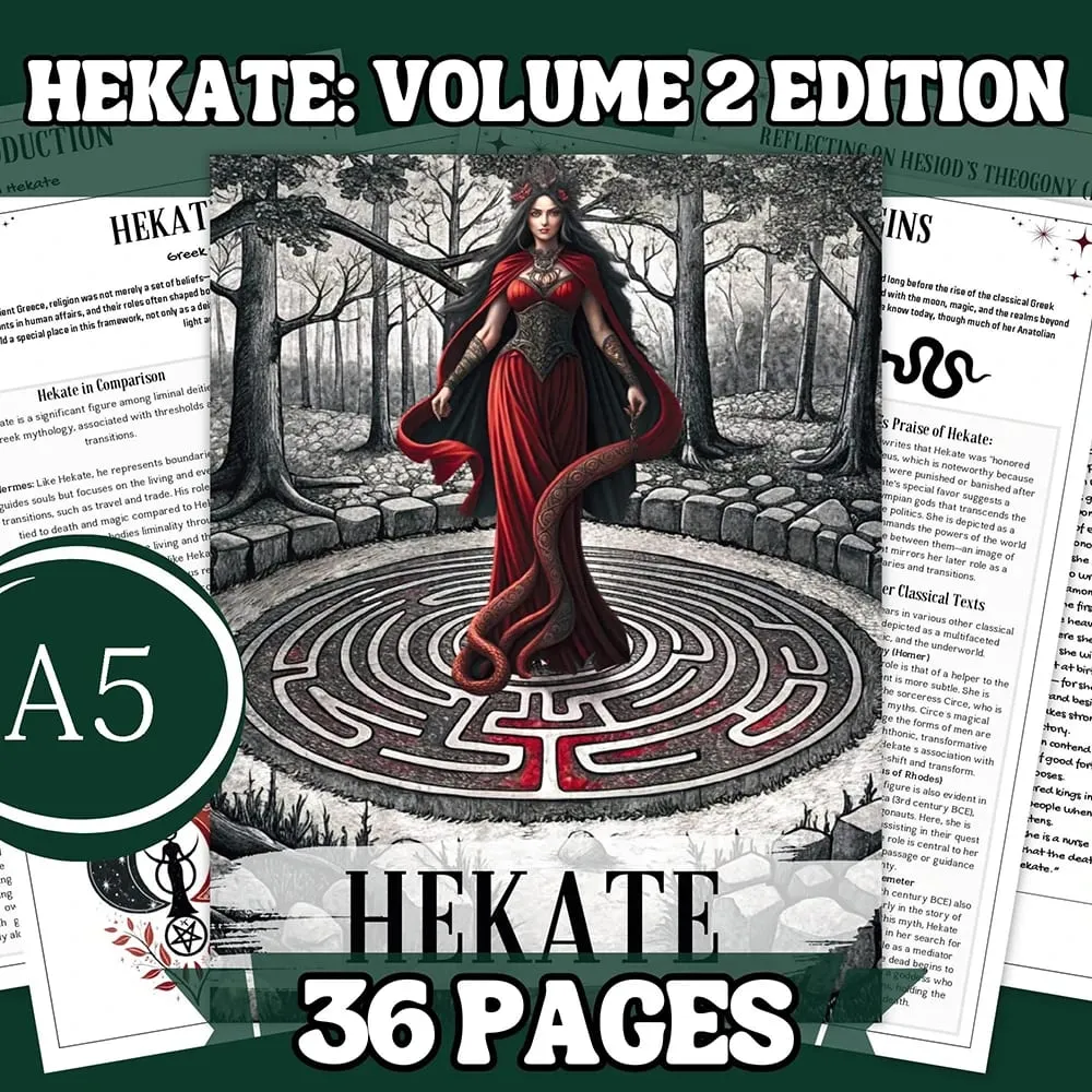 Hekate Grimoire Volume 2: 36-Page Witchcraft Workbook & Spell Journal – Hollow Earth-Inspired Witchcraft Magick Grimoire — image 1