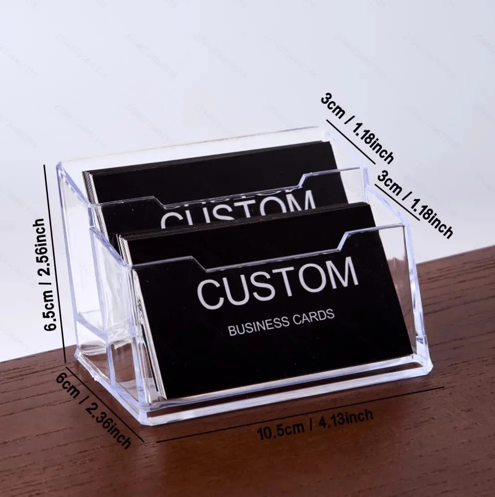 200/500/1000pcs Customizable Cards Personalized Business Cards with Acrylic Storage Box Matte Film Thank You Invitations — image 2