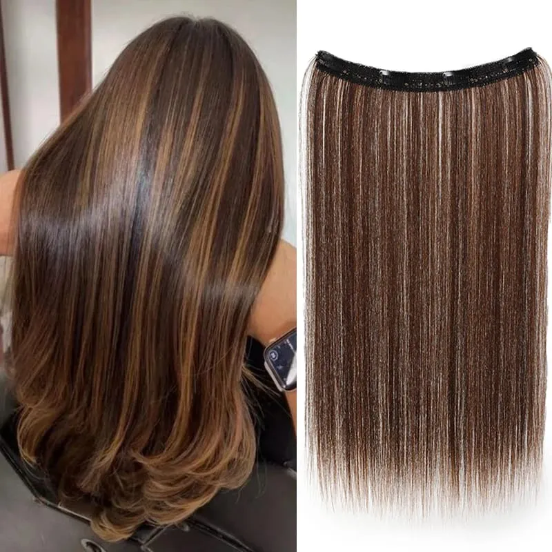 20inch Hair extensions Wig Hair Clips Hair piece Synthetic Straight Hair Extensions with 4clips for Women Halloween Party — image 17