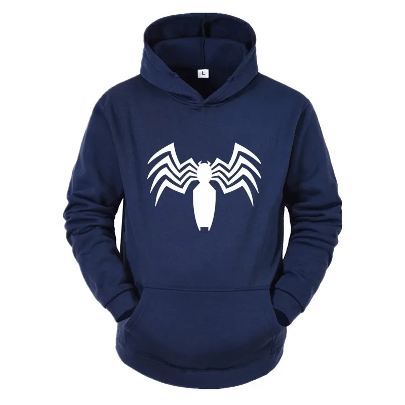 2026 Autumn and Winter New Men's Hoodie Street Fashion Spider Print Sportswear Women's fleece Casual Fun Wear — image 6
