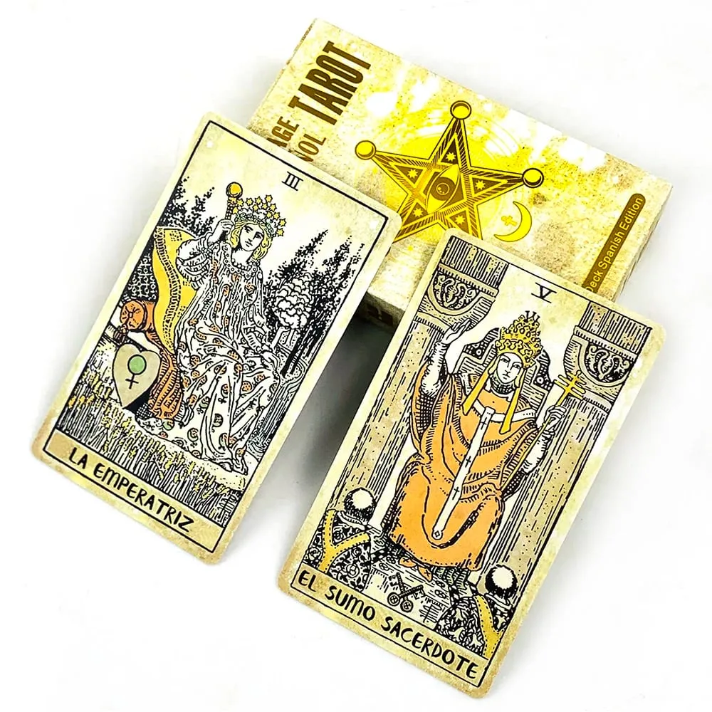 Spanish Tarot Cards 78pcs Tarot Deck Family Leisure and Entertainment Card Games Perfect For Spiritual Guidance & Gift Giving — image 3