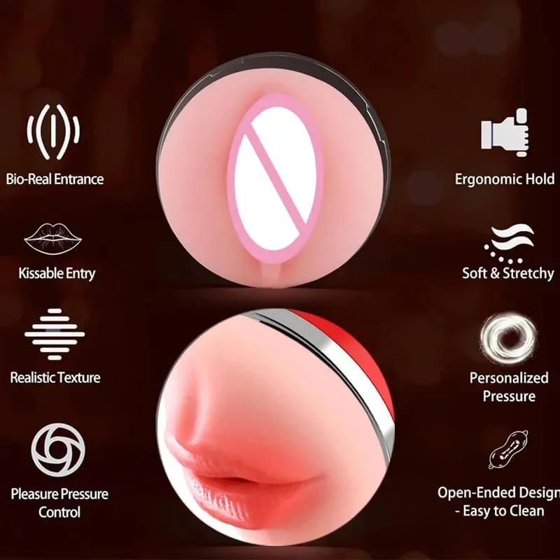 Vagina artificial realista 2 em 1, copo masturbador para homens, garganta profunda, boquete, massageador de bolso, pênis erótico, brinquedos sexuais adultos — image 4