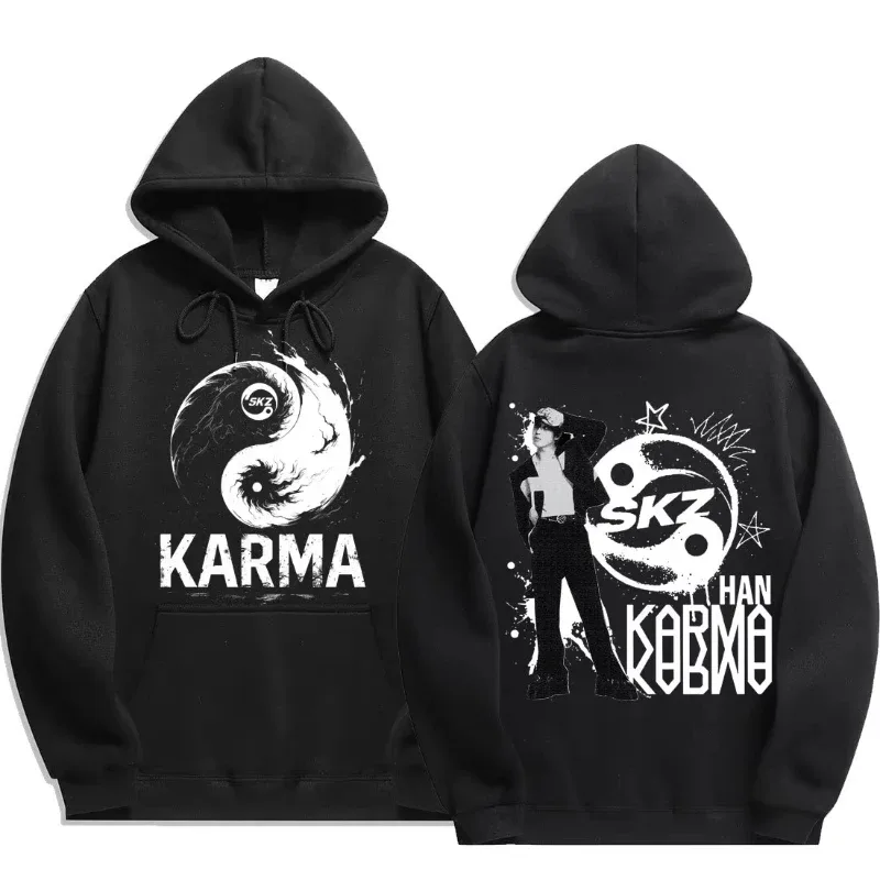 KPOP's fourth album KARMA printed men's hoodie FELIX HAN BANGCHAN CHANGBIN HYUNJIN LEE fashion hoodie — image 4