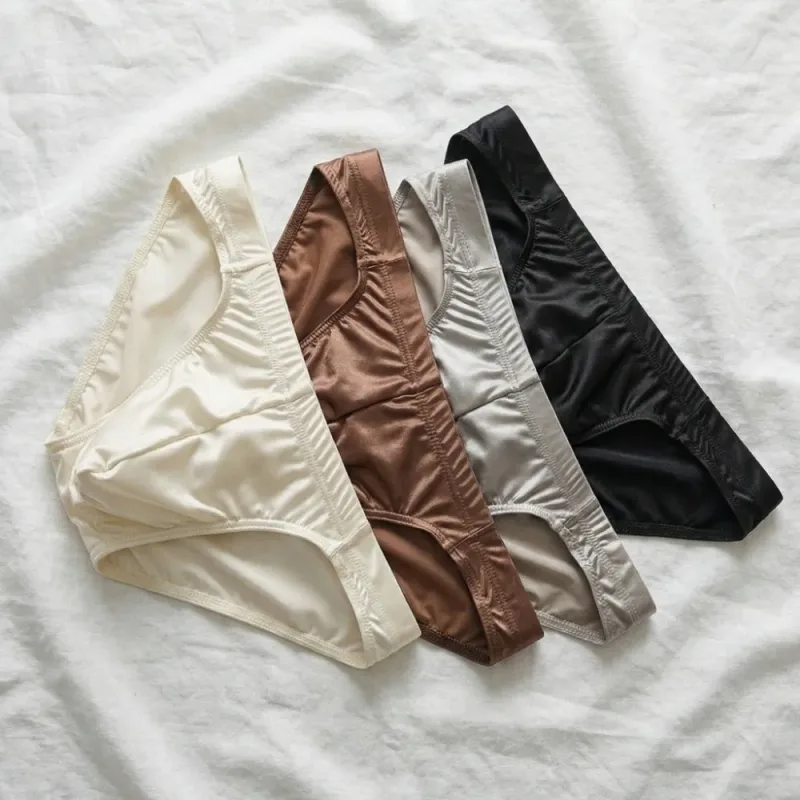 Breathable Low Waist Men Thin Panties Male Lingerie Underpants Men's Underwear Simple Ice Cool Briefs Summer — image 3