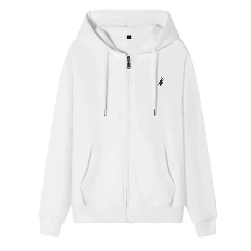O novo outono e inverno casual masculino roupas esportivas moda ao ar livre jogging fitness zíper moletom com capuz e quente — image 4