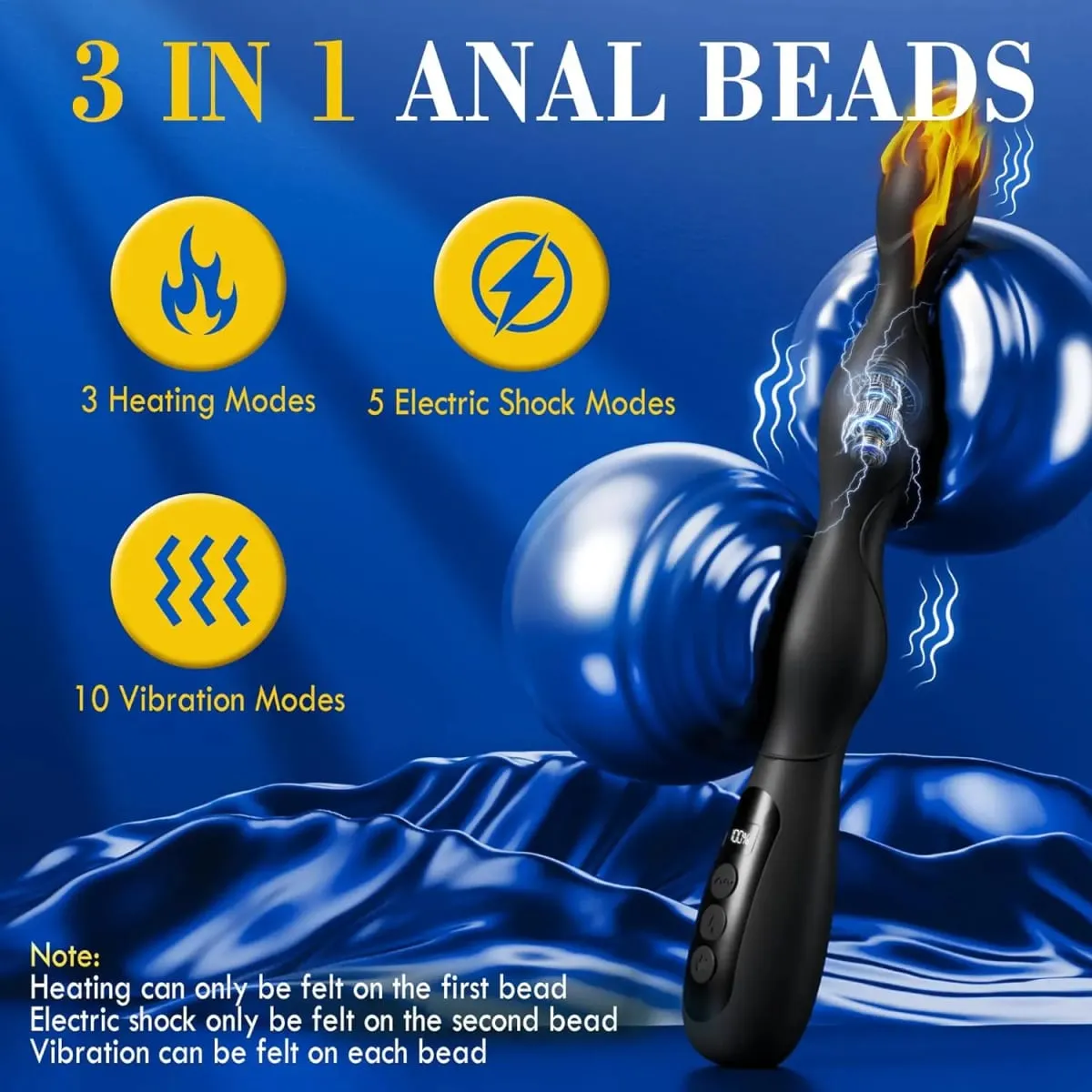 Anal Plug Electric Shock Prostate Massager Intelligent Heating Butt Plug Female Masturbator Anal Bead Erotic Sex Toys for Couple — image 4