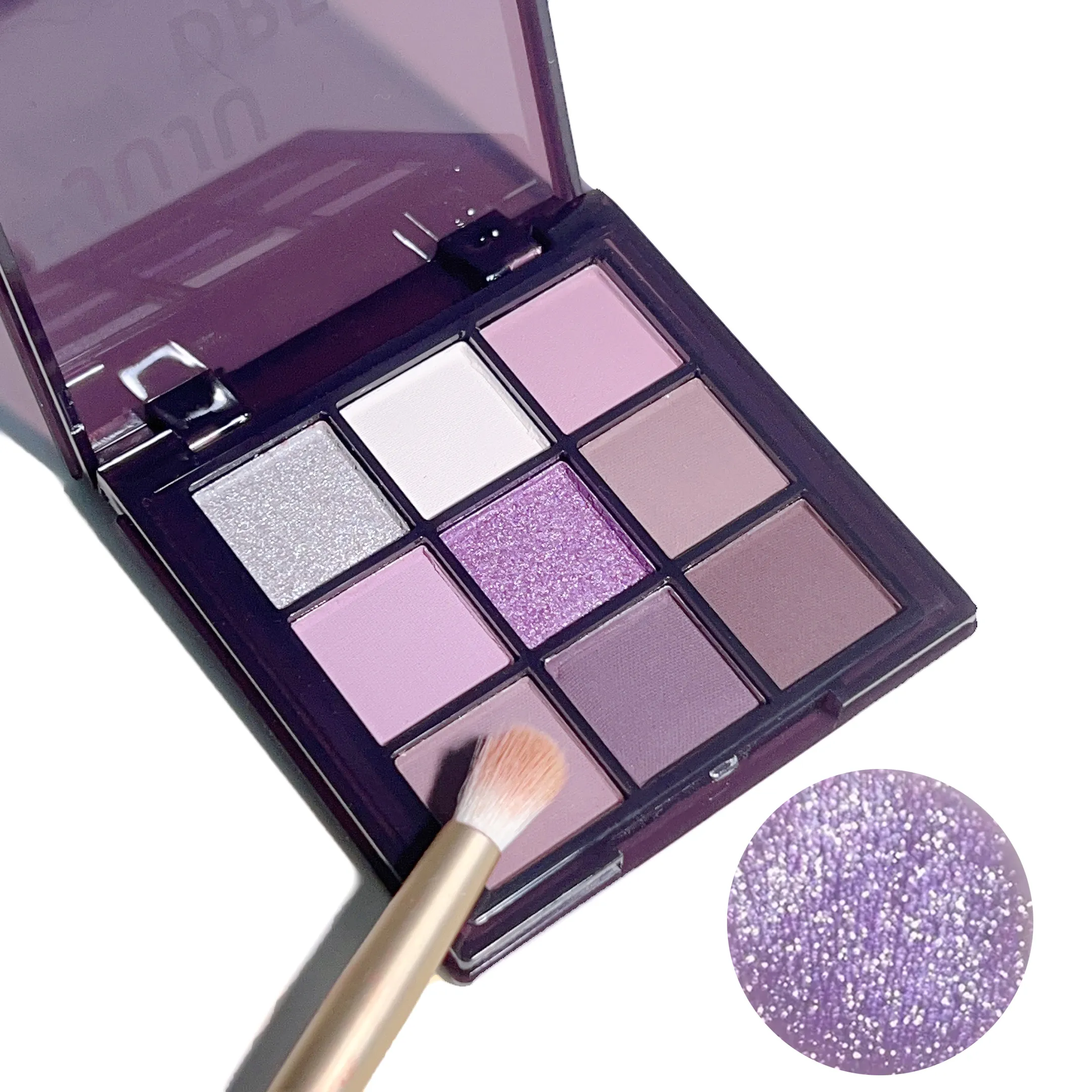 Palette di ombretti nove tonalità di trucco perlato fumoso opaco perlescente viola scuro glitterato a prezzi accessibili — image 2