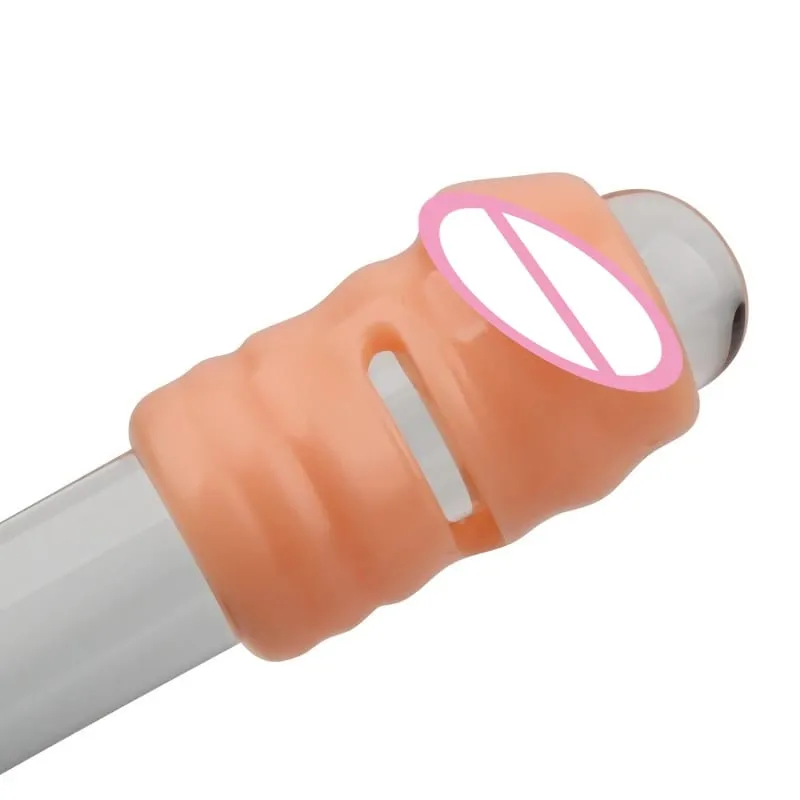 2 Pçs/set Manga Pênis Silicone Extensão Reutilizável Preservativo Atraso Ejaculação Ponto G Brinquedos Sexuais Anal Para Homens Sem Vibrador Sex Shop — image 5