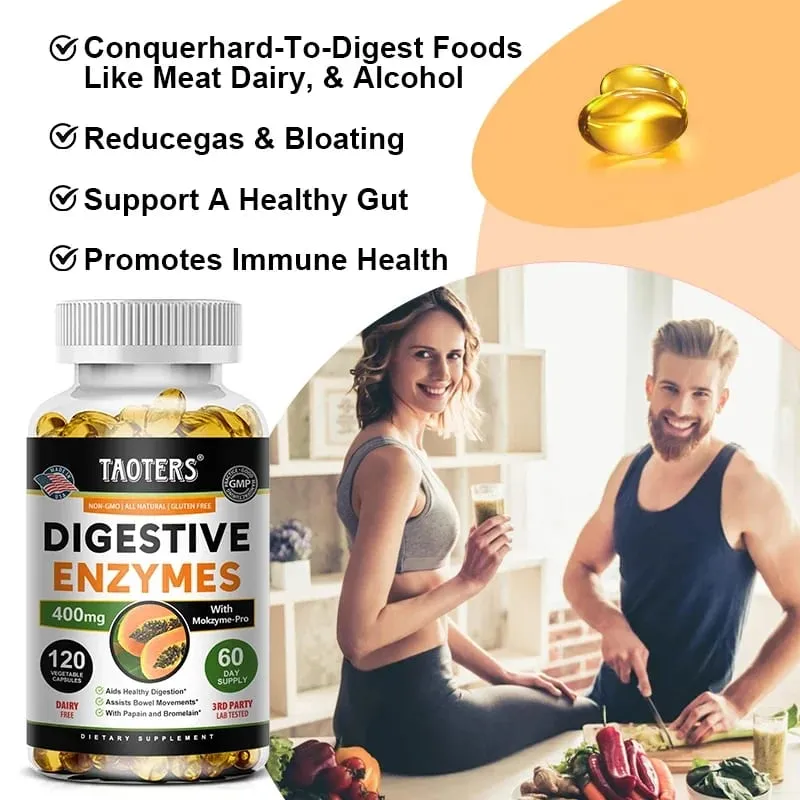 Digestive Enzymes Containing Papain and Bromelain Help Support Digestion Improve Gut Health Boost Metabolism Improve Dull Skin — image 4