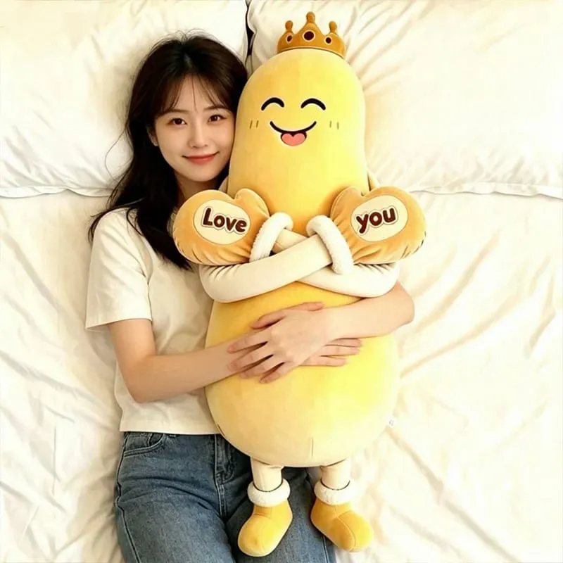 80CM Soft Mango Eggplant Plush Long Pillow Cute Healing Sleep Hug Pillow Cushion Doll For Girls Birtthday Gifts — image 3