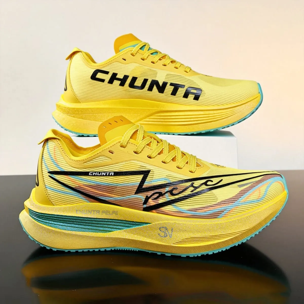 Men's and Women's Running Shoes Anti Slip and Shock-Absorbing Carbon Fiber Board Professional Marathon Chunta Sports Shoes — image 3