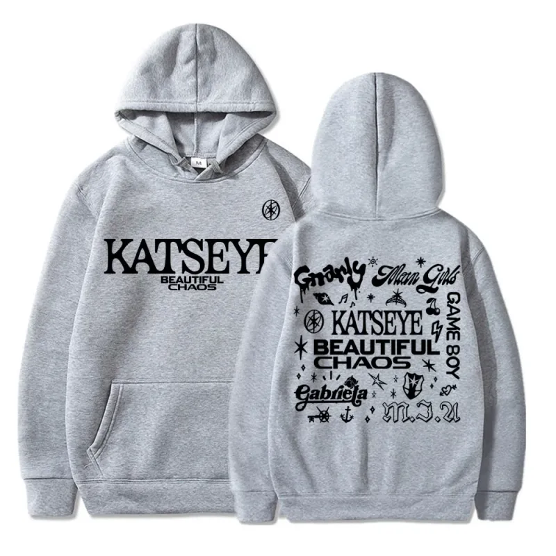 Kpop katseye belo caos álbum tour hoodies moda retro harajuku masculino feminino sportwear velo oversized agasalho streetwear — image 16