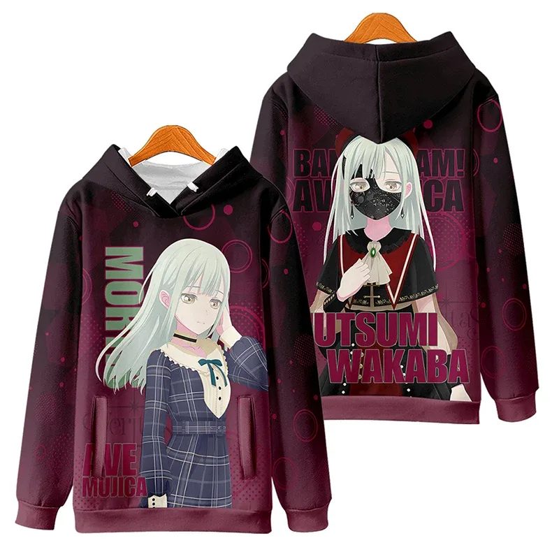BanG Dream Ave Mujica Cosplay 3D Men's Hoodies Fashion Long Sleeve Anime Sweatshirt Outdoor Party Holiday Tracksuit Y2k Pullover — image 4
