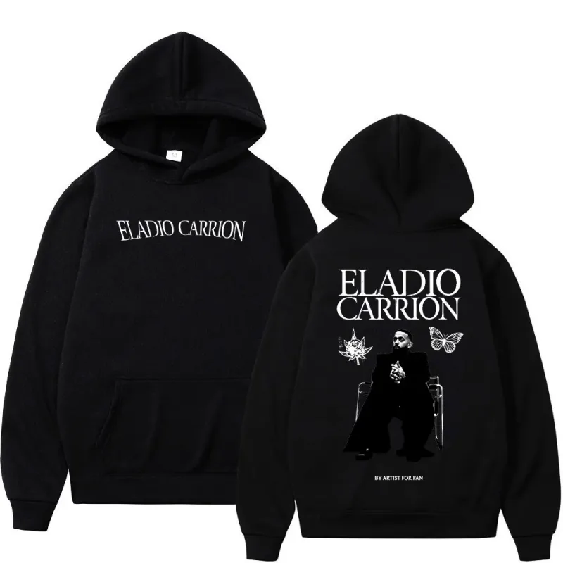 Rapper Eladio Carrion Hoodies Men's Women Clothing Fashion Oversized Pullovers Fleece Long Sleeve Hooded Sweatshirts Streetwear — image 1
