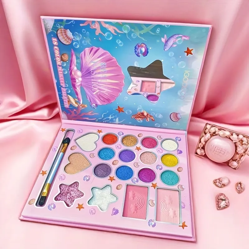 Women's Makeup Eye Shadow Palette 18 Color Cartoon Fashionable Pearlescent Matte Highlights Eyeshadow Palette Eye Makeup Gifts — image 2