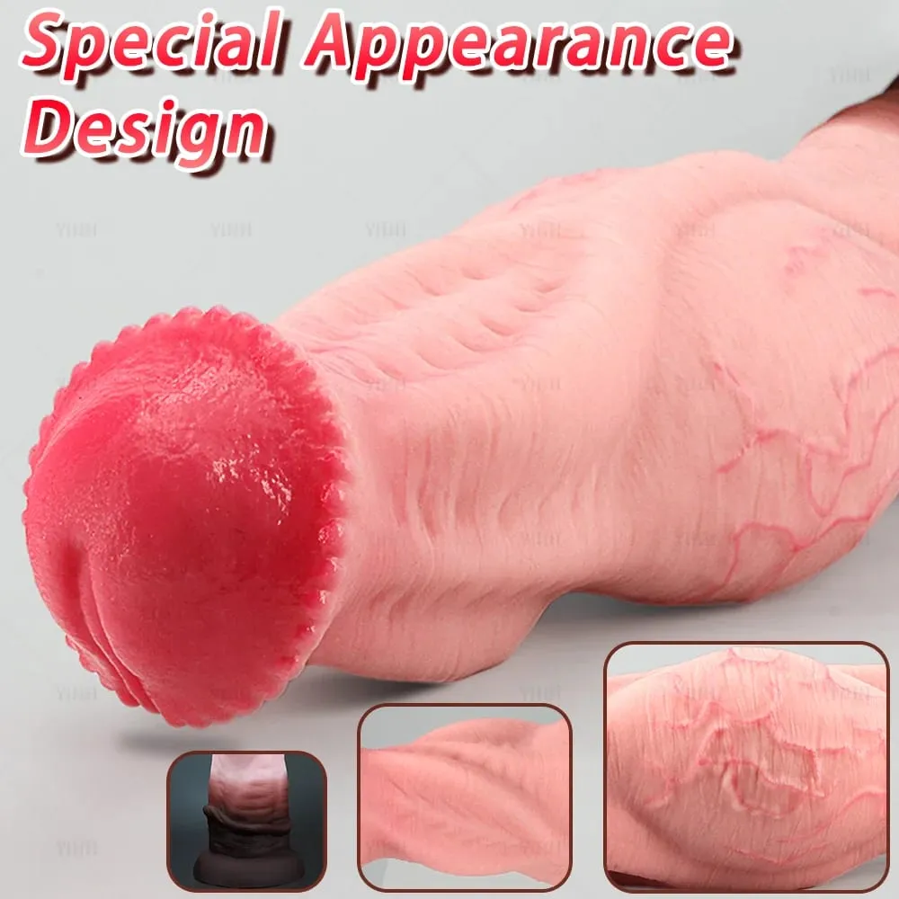 Consolador de caballo enorme de 47-95mm, Consolador realista de animales, tapón Anal grande, pene grueso, pene de silicona, Juguetes sexuales, Consolador, masturbación para adultos — image 4