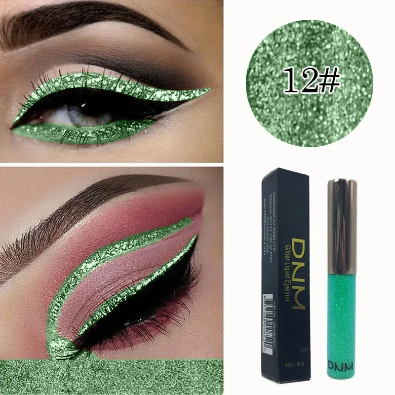 16 Colors Diamond Liquid Eyeliner Professional Silver Green Shiny Eyes Flash Long-lasting Liquid Glitter Eye Liner Beauty Makeup — image 12