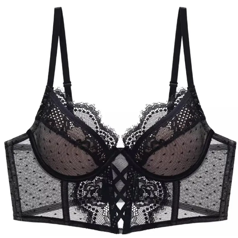 Push Up Lace Lingerie Set for Women Sheer Chemise with Soft Underwire Bra Fishbone Teddy Sexy Bridal Honeymoon Outfit S-XL — image 1